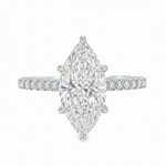 Marquise Cathedral Pavé Engagement Ring 69649