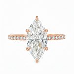 Marquise Cathedral Pavé Engagement Ring 69649