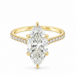 Marquise Cathedral Pavé Engagement Ring 69649