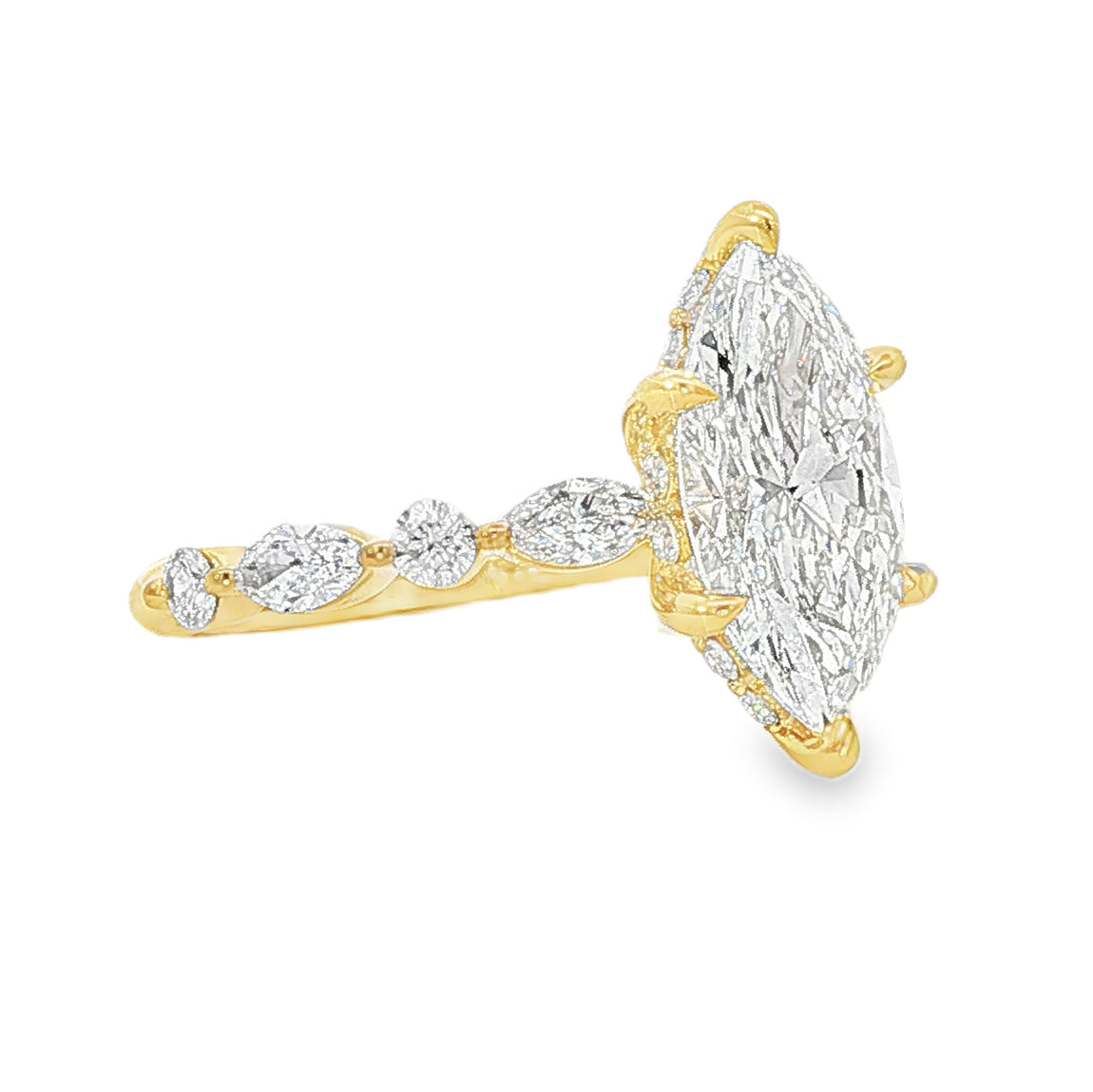 Marquise Diamond Engagement Ring 70845 | TraxNYC