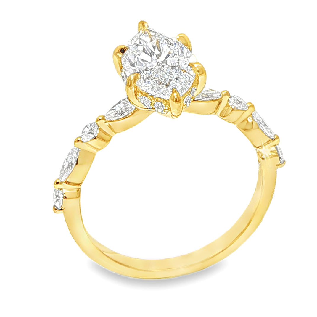 Marquise Diamond Engagement Ring 70845 | TraxNYC