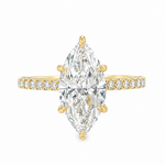 Marquise Cathedral Pavé Engagement Ring 69649