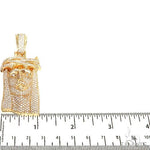 Medium 14K Gold Diamond Jesus Pendant (Lab) 69463 - Image 5