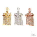 Medium 14K Gold Diamond Jesus Pendant (Lab) 69463 - Image 7