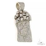 Medium Jesus Head Diamonds on The Crown Pendant 68011 - Image 2