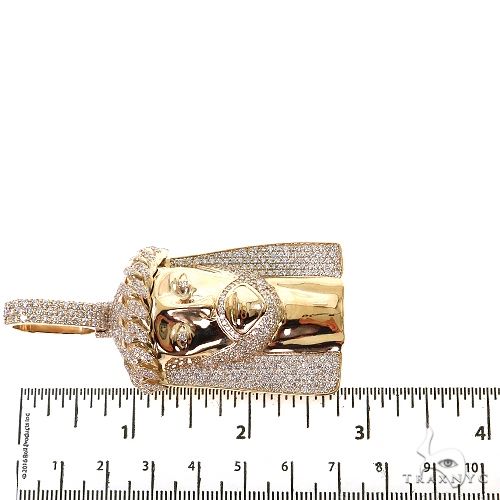 14K Gold Medium Size Jesus Diamond Pendant, photo 6 of 7