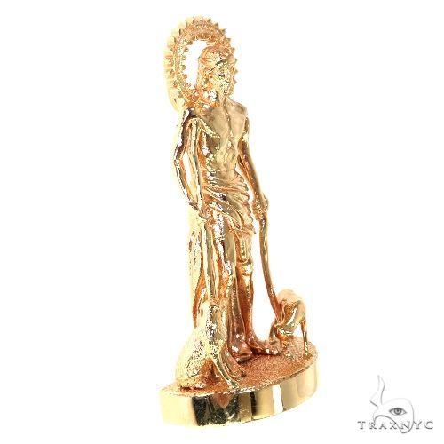 14K Gold Medium St. Lazarus Pendant, photo 2 of 7