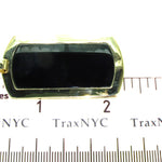 Medium Yellow Gold Onyx Dog Tag 27448 - Image 4