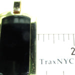 Medium Yellow Gold Onyx Dog Tag 27448 - Image 5