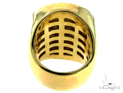 14K Gold Heavy Medusa Diamond Ring, photo 5 of 8