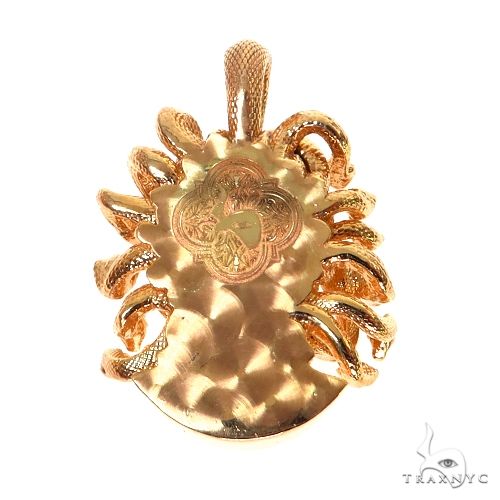 14K Gold Medusa Head Pendant, photo 5 of 7