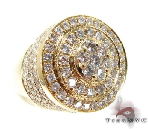 Mens 10K Gold Mayan Pinky Ring 63609 | TraxNYC