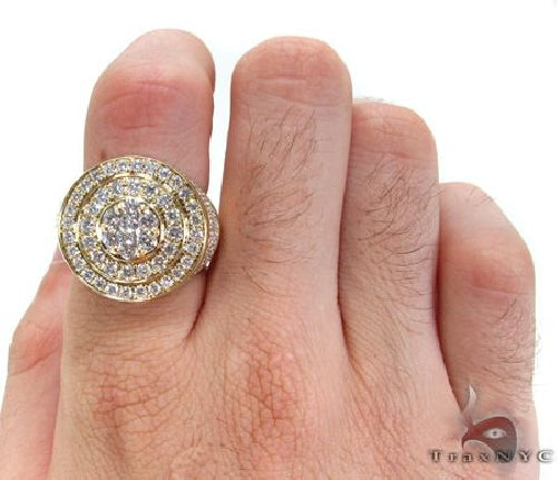 Mens 10K Gold Mayan Pinky Ring 63609 - Image 7