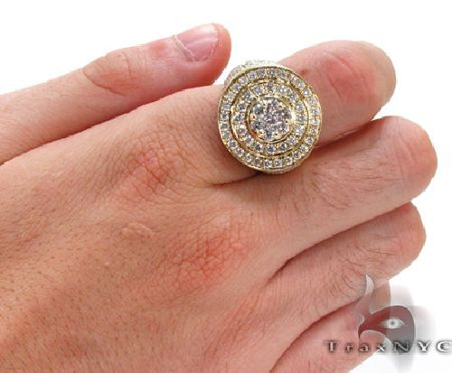 Mens 10K Gold Mayan Pinky Ring 63609 - Image 8