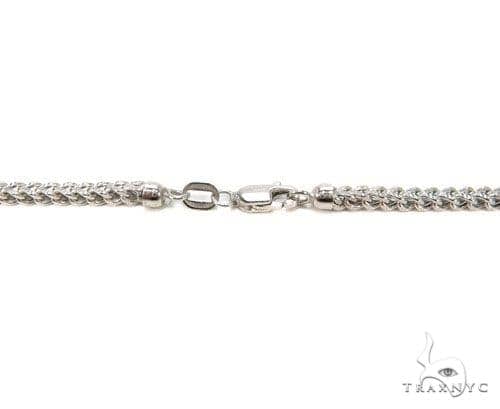 Mens 10k Hollow White Gold Franco Chain 18 Inches 2mm   65750 - Image 3