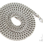 Mens 10k Hollow White Gold Franco Chain 26 Inches 2mm   47482 - Image 5