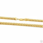 Mens 10k Hollow Yellow Gold Franco Chain 22 Inches 3.9mm 70879 - Image 3