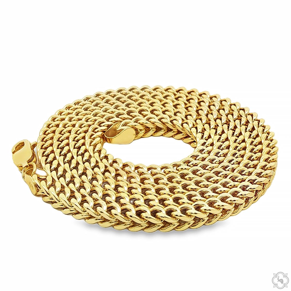 Mens 10k Hollow Yellow Gold Franco Chain 22 Inches 3.9mm 70879 |