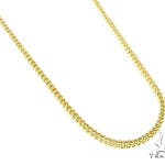 Mens 10k Hollow Yellow Gold Franco Chain 24 Inches 4.4mm   47680 - Image 2