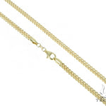 Mens 10k Hollow Yellow Gold Franco Chain 26 Inches 4.4mm   47681 - Image 1