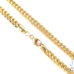 Mens 10k Hollow Yellow Gold Franco Chain 26 Inches 6.8mm   47740 - Image 1