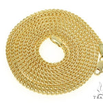 Mens 10k Hollow Yellow Gold Franco Chain 28 Inches 2.1mm   47660 - Image 4