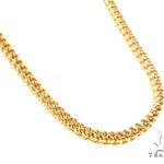 Mens 10k Hollow Yellow Gold Franco Chain 28 Inches 6.8mm   47741 - Image 2