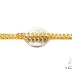 Mens 10k Hollow Yellow Gold Franco Chain 28 Inches 6.8mm   47741 - Image 3