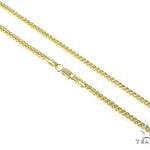 Mens 10k Hollow Yellow Gold Franco Chain 30 Inches 2.1mm   47661 - Image 1