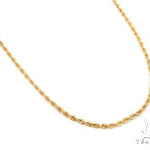 Mens 10k Hollow Yellow Gold Rope Chain 16 Inches 2mm 70578 - Image 2