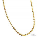 Mens 10k Solid Yellow Gold Moon Cut Chain 26 Inches 1.8mm   48439 - Image 1