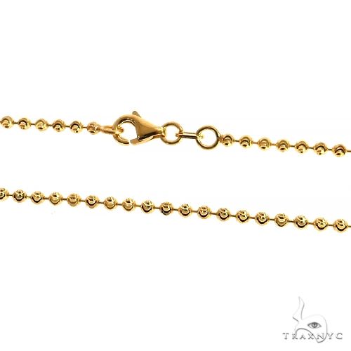 10k yellow gold moon cut chain necklace 26 inches, 1.8mm thickness, polished finish