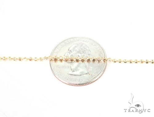 Mens 10k Solid Yellow Gold Moon Cut Chain 26 Inches 2.5mm   48446 - Image 3