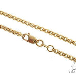 Mens 14k Hollow Yellow Gold Round Box Chain 22 Inches 3.5mm   48774 - Image 1