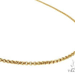 Mens 14k Hollow Yellow Gold Round Box Chain 22 Inches 3.5mm   48774 - Image 2