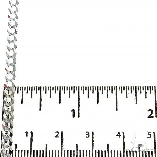 Mens 14k Solid White Gold Curb Chain 24 Inches 3.6mm   47175 - Image 6