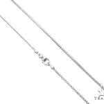 Mens 14k Solid White Gold Franco Chain 24 Inches 1.4mm 47629 - Image 1