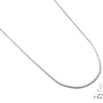 Mens 14k Solid White Gold Franco Chain 24 Inches 1.4mm 47629 - Image 2