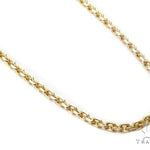 18k Solid Yellow Gold Thin Cable Chain 2.4mm 20 Inches 69672 - Image 1
