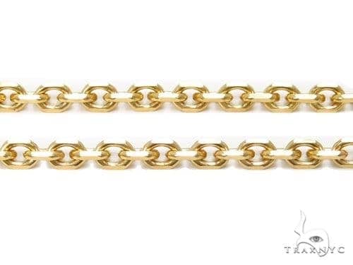 18k Solid Yellow Gold Thin Cable Chain 2.4mm 20 Inches, photo 2 of 6