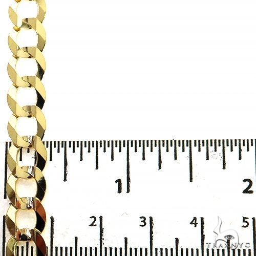 Mens 14k Yellow Gold Solid Curb Link Chain 22 Inches 9.4mm   47314 - Image 5