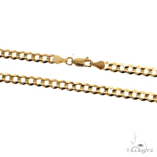 Mens 14k Solid Yellow Gold Curb Link Chain 26 Inches 4.7mm   47292, photo 4 of 5