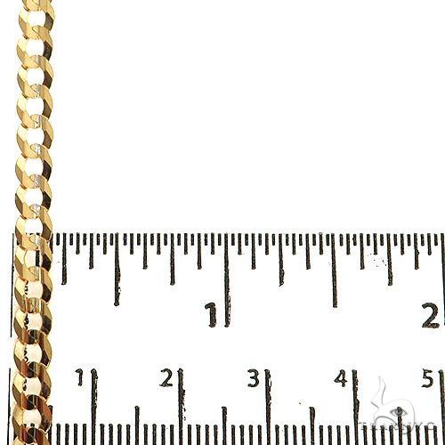 Mens 14k Solid Yellow Gold Curb Link Chain 26 Inches 4.7mm   47292, photo 3 of 5