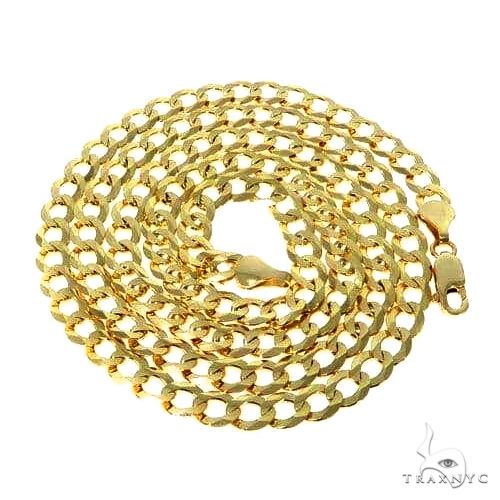 Mens 14k Solid Yellow Gold Curb Chain 30 Inches 8.2mm   47309 - Image 4