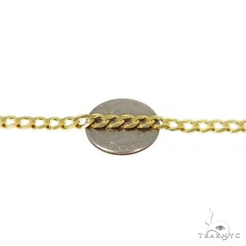 Mens 14k Solid Yellow Gold Curb Chain 30 Inches 8.2mm   47309 - Image 5