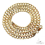 Mens 14k Solid Yellow Gold Curb Chain 20 Inches 5.8mm   47301 - Image 3