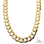Mens 14k Solid Yellow Gold Curb Chain 22 Inches 7.2mm   47310 - Image 1