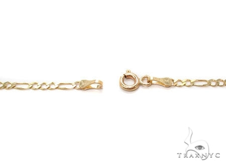 Mens 14k Solid Yellow Gold Solid Figaro Chain 20 Inches 3mm   47366 - Image 4
