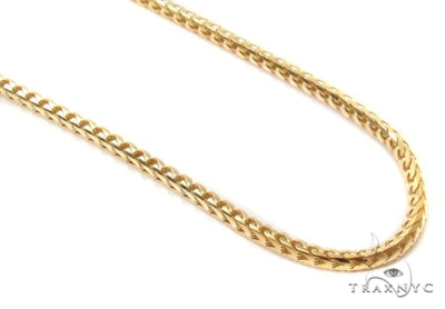 14K Yellow Gold Solid Franco Chain 2.5mm