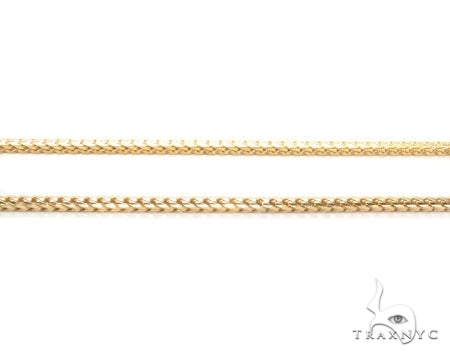 Mens 14k Solid Yellow Gold Franco Chain 22 Inches 2.5mm   47766 - Image 2